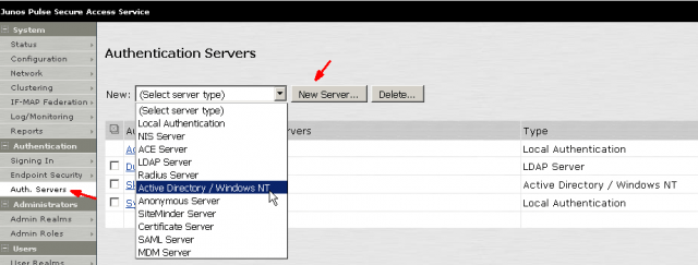 Pulse Secure Juniper SSL VPN Setup Additional Authentication Servers (2)