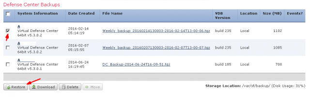 Backup and Restore FirePOWER Management Center (4)