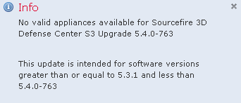 Upgrade SourceFire FirePOWER FireSIGHT Management Center