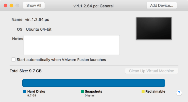 VMware fusion cisco virl virutal machine