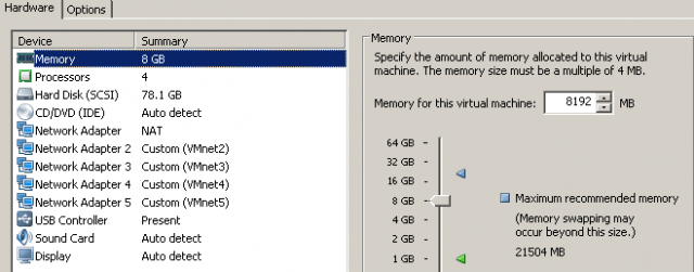 CiscoVirlVmwareWorkstation CPU Memory